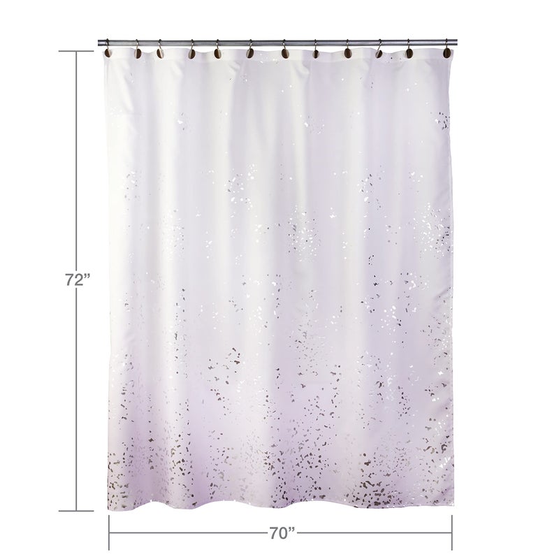 SKL Home by Saturday Knight Ltd. Splatter Fabric Shower Curtain, Lavender - Image 4
